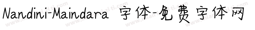 Nandini-Maindara 字体字体转换